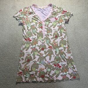 Nick & Nora Sleepwear Sock Monkey Dress Women's XL